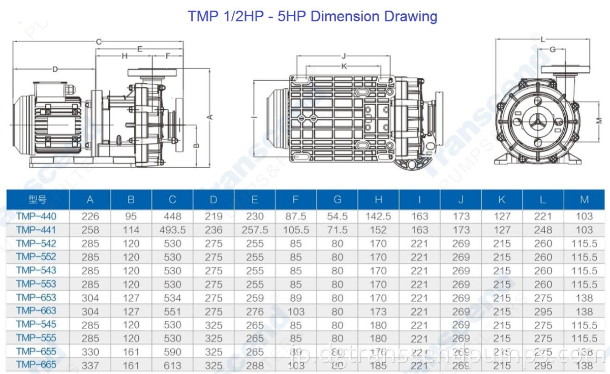 TMP Dimension Drawing